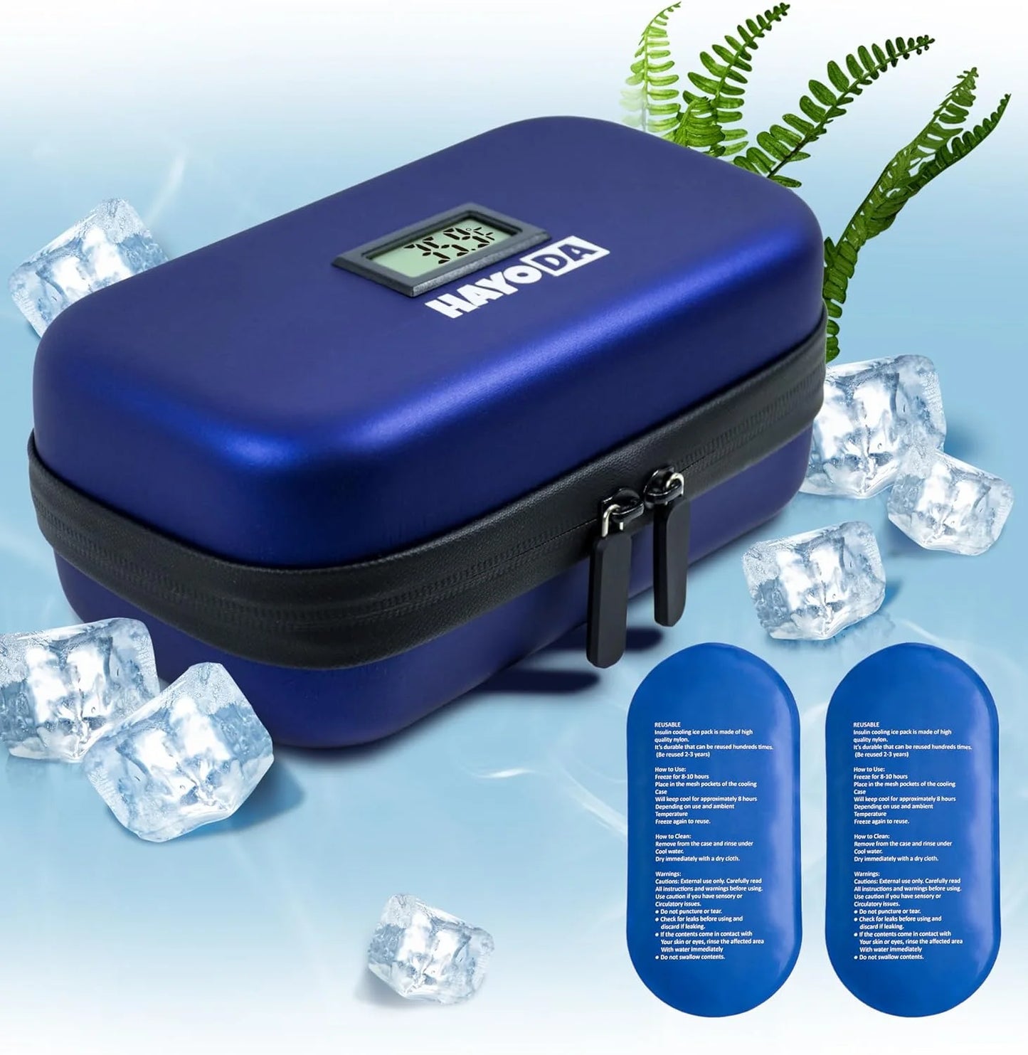 حقيبة تبريد الأنسولين للسفر مع شاشة عرض الحرارة – أمان دوائك أينما كنت