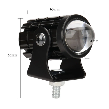 🔦2كشاف LED ثنائي اللون للدراجات النارية – حجم صغير، قوة إضاءة خارقة (2PCS)