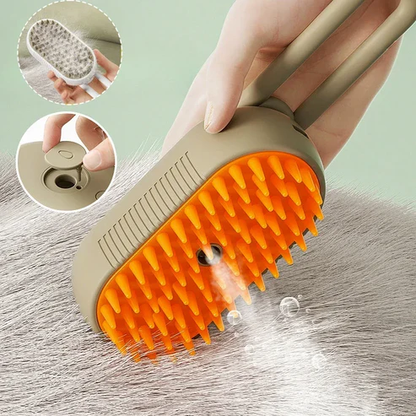 ✨ باك العناية الثلاثي: فرشاة بخارية 3 في 1  +  قفاز إزالة الشعر بالكهرباء الساكنة + كرة المرح التفاعلية للقطط و الكلاب